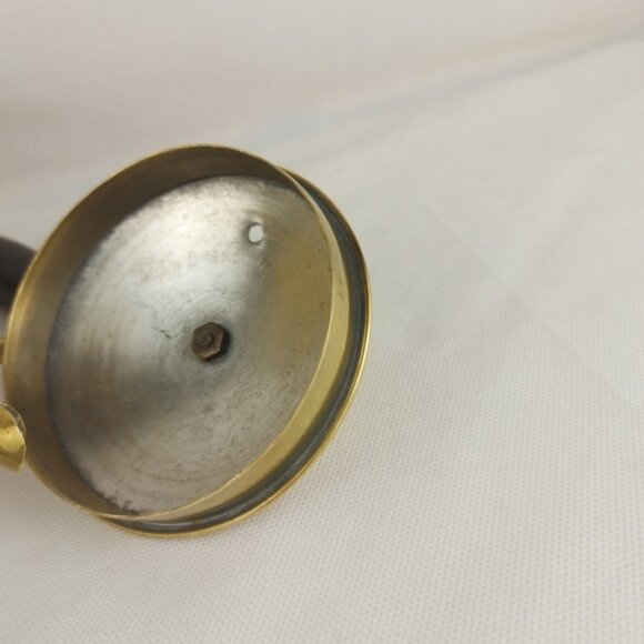 Vintage Brass footed kettle tea pot wood handle - Picture 8 of 10